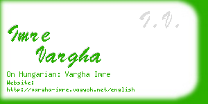 imre vargha business card